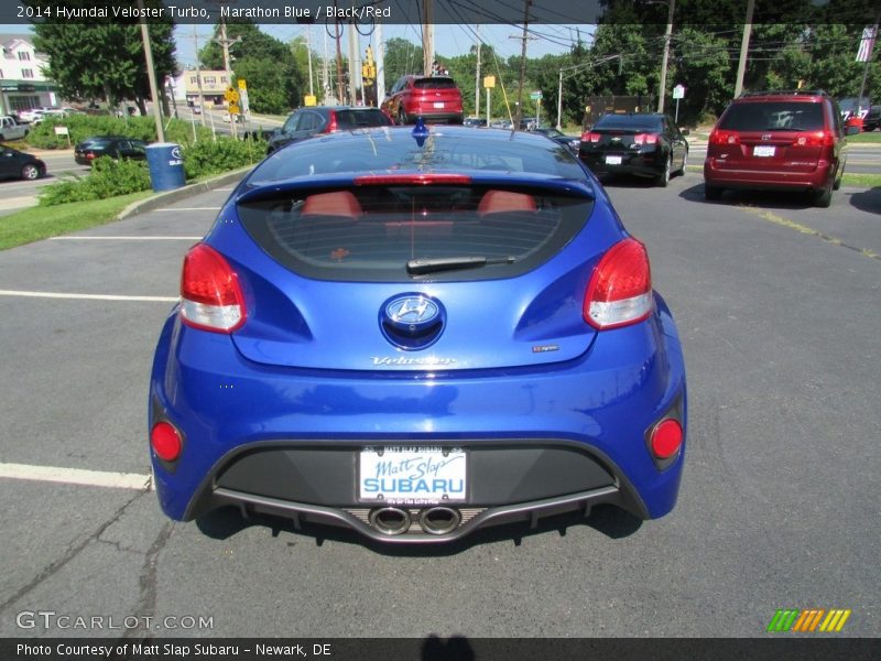 Marathon Blue / Black/Red 2014 Hyundai Veloster Turbo