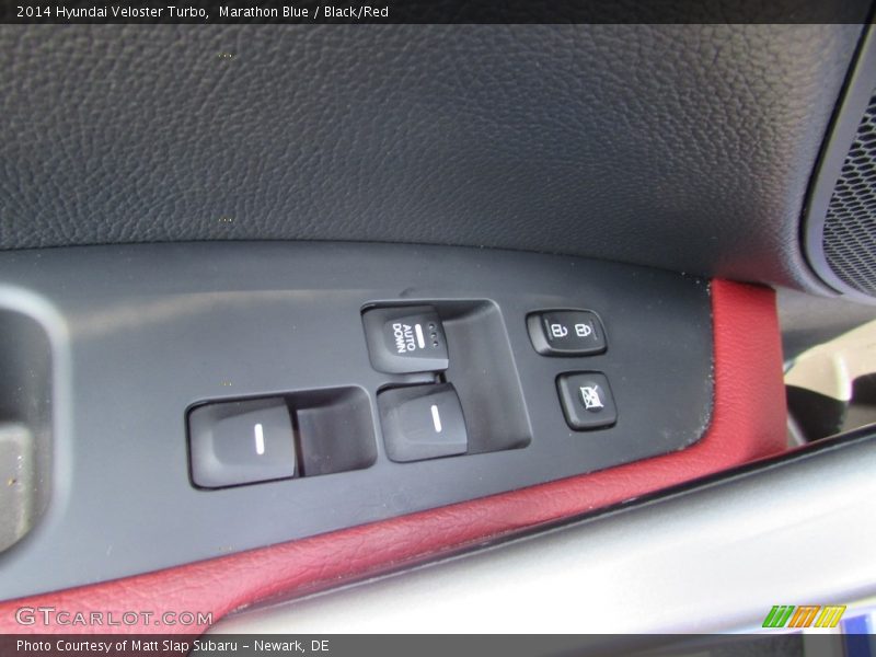 Marathon Blue / Black/Red 2014 Hyundai Veloster Turbo