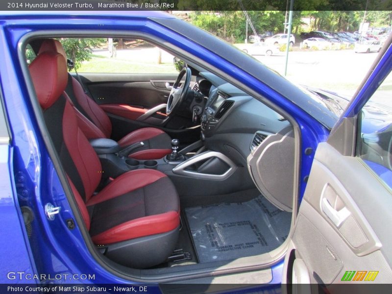 Marathon Blue / Black/Red 2014 Hyundai Veloster Turbo