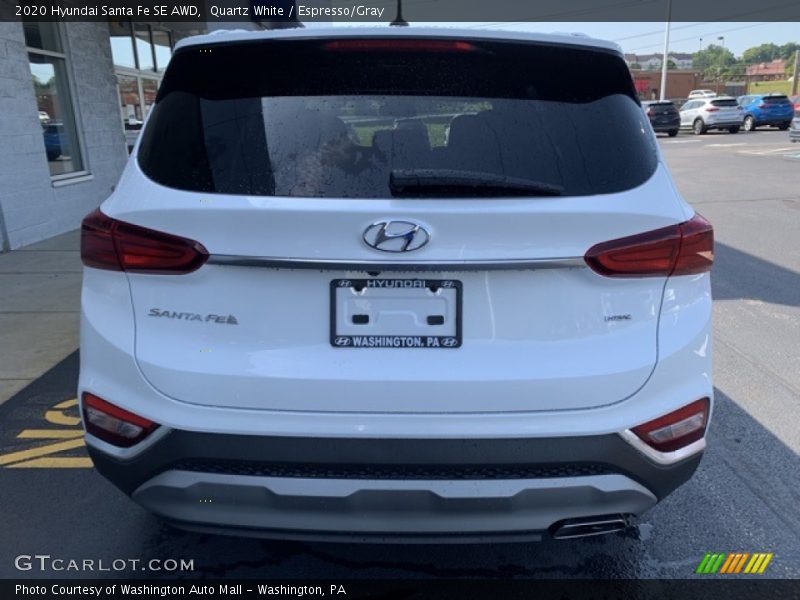 Quartz White / Espresso/Gray 2020 Hyundai Santa Fe SE AWD