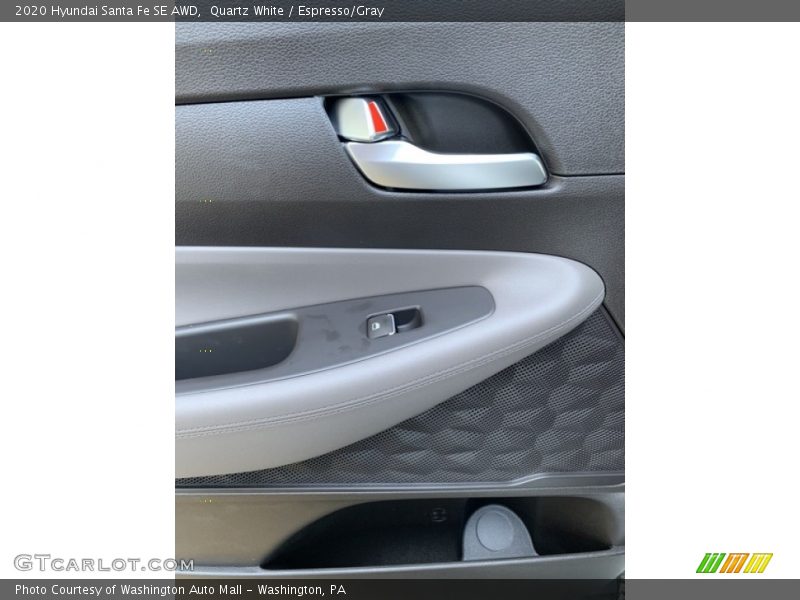 Quartz White / Espresso/Gray 2020 Hyundai Santa Fe SE AWD