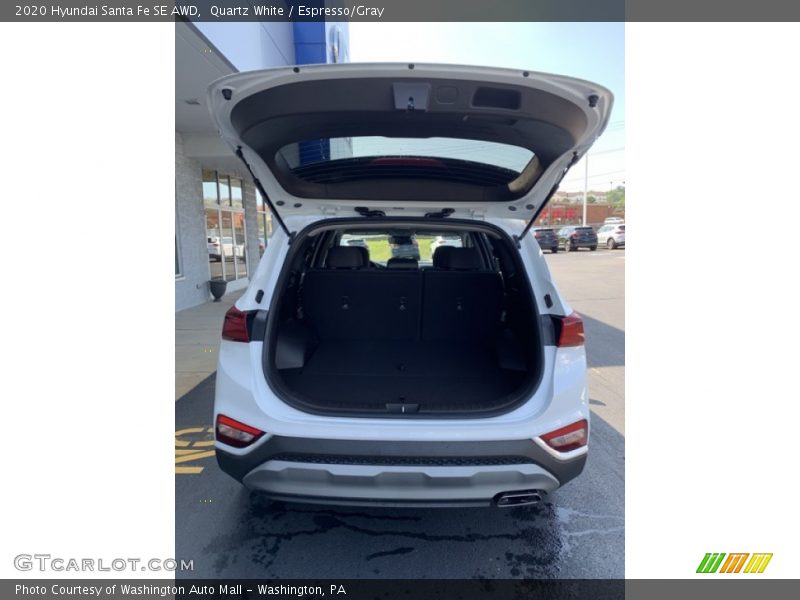 Quartz White / Espresso/Gray 2020 Hyundai Santa Fe SE AWD