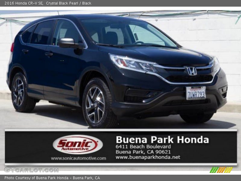 Crystal Black Pearl / Black 2016 Honda CR-V SE