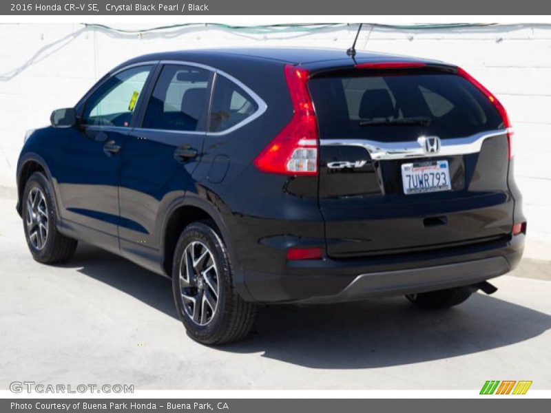 Crystal Black Pearl / Black 2016 Honda CR-V SE