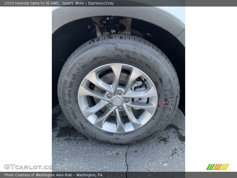 Quartz White / Espresso/Gray 2020 Hyundai Santa Fe SE AWD