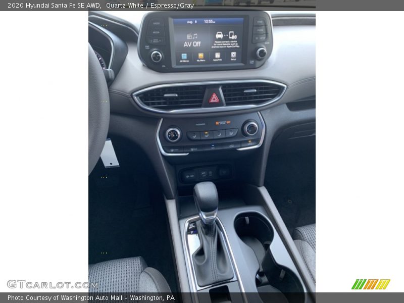 Quartz White / Espresso/Gray 2020 Hyundai Santa Fe SE AWD
