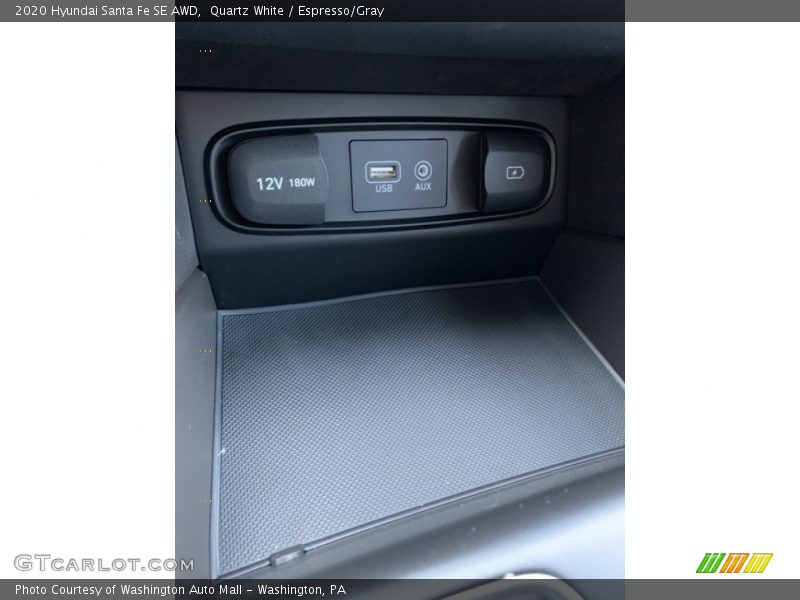 Quartz White / Espresso/Gray 2020 Hyundai Santa Fe SE AWD