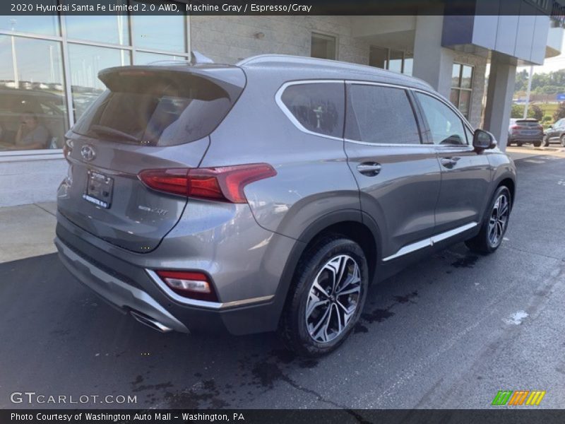 Machine Gray / Espresso/Gray 2020 Hyundai Santa Fe Limited 2.0 AWD