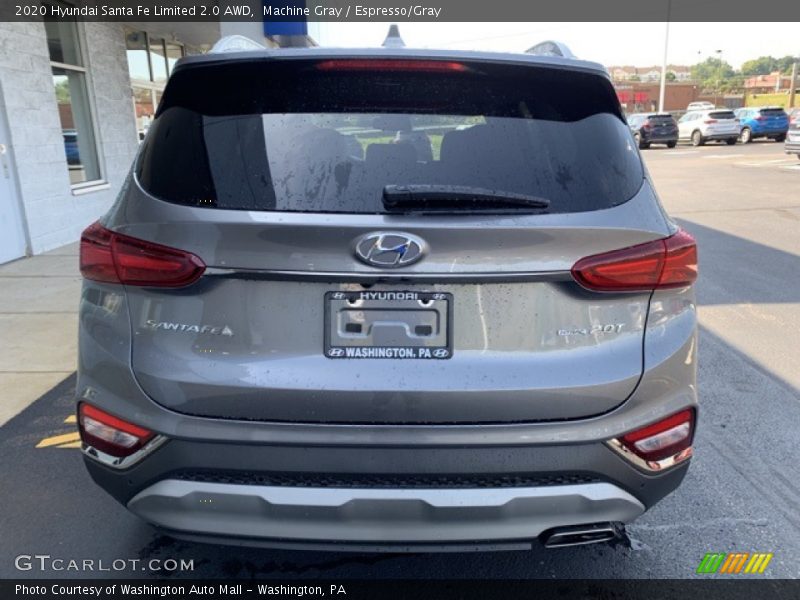 Machine Gray / Espresso/Gray 2020 Hyundai Santa Fe Limited 2.0 AWD