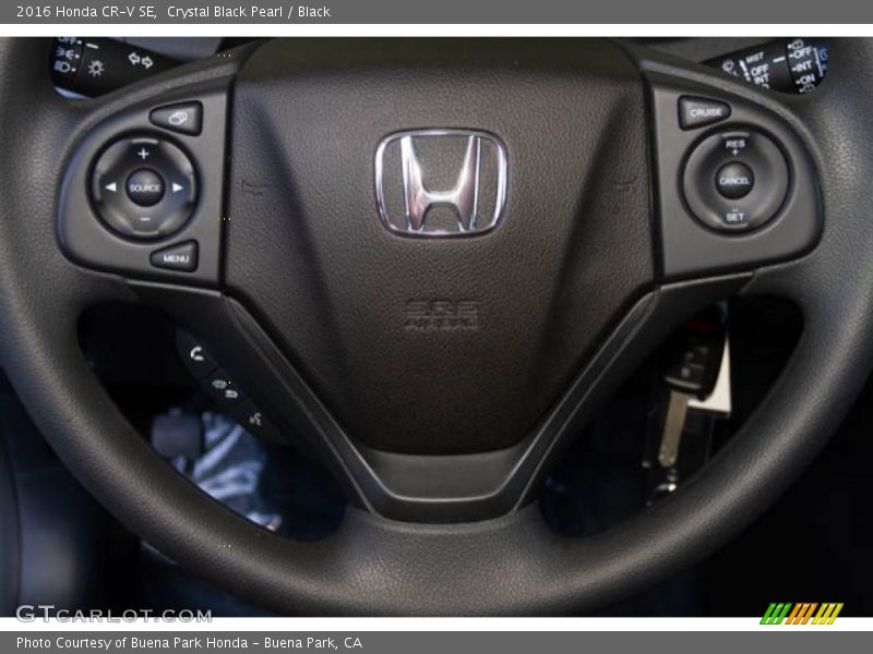 Crystal Black Pearl / Black 2016 Honda CR-V SE