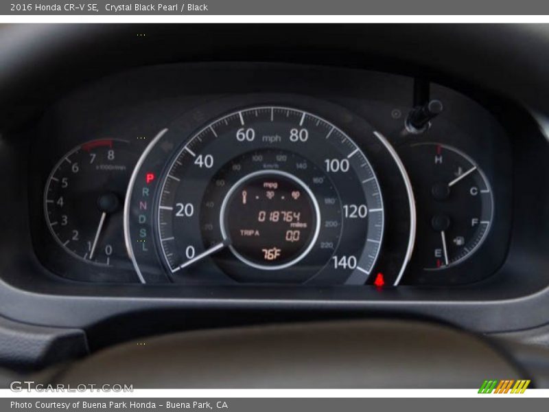 Crystal Black Pearl / Black 2016 Honda CR-V SE