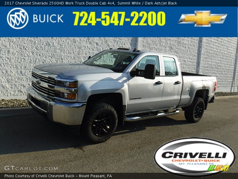 Summit White / Dark Ash/Jet Black 2017 Chevrolet Silverado 2500HD Work Truck Double Cab 4x4