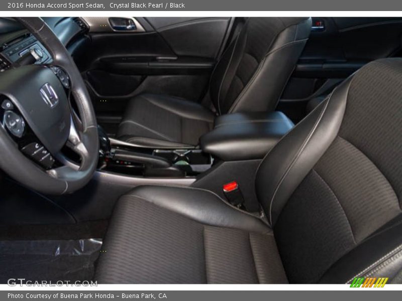 Crystal Black Pearl / Black 2016 Honda Accord Sport Sedan