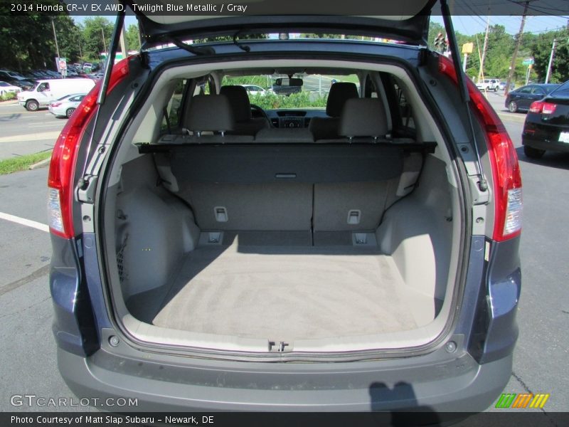 Twilight Blue Metallic / Gray 2014 Honda CR-V EX AWD