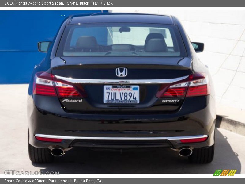 Crystal Black Pearl / Black 2016 Honda Accord Sport Sedan