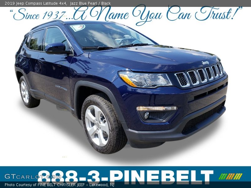 Jazz Blue Pearl / Black 2019 Jeep Compass Latitude 4x4