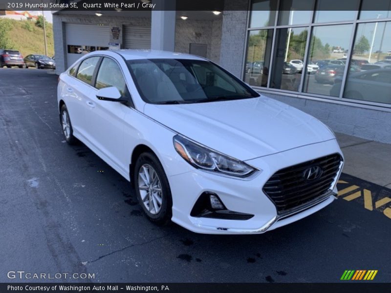 Quartz White Pearl / Gray 2019 Hyundai Sonata SE