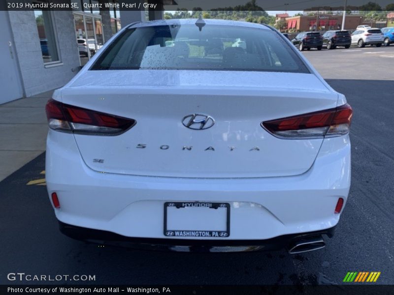 Quartz White Pearl / Gray 2019 Hyundai Sonata SE