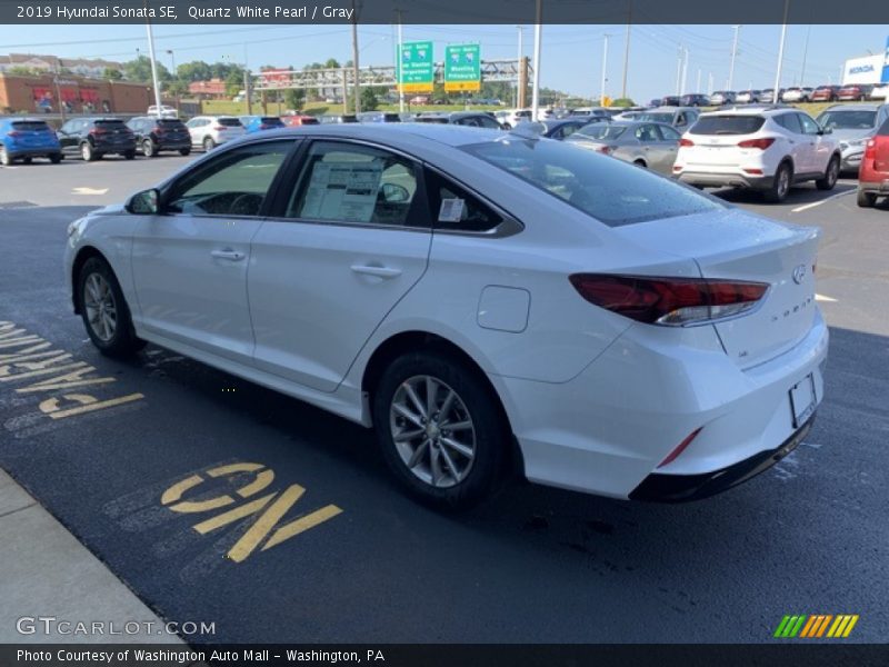 Quartz White Pearl / Gray 2019 Hyundai Sonata SE