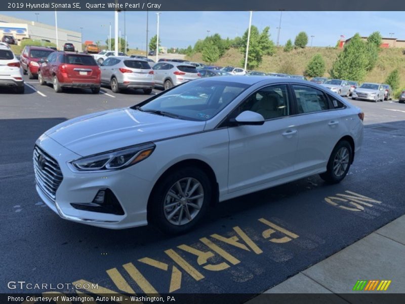 Quartz White Pearl / Gray 2019 Hyundai Sonata SE