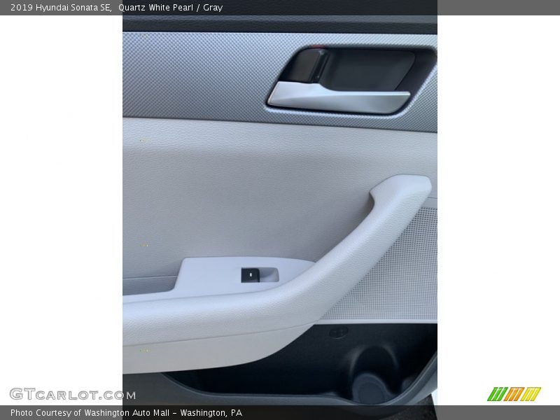 Quartz White Pearl / Gray 2019 Hyundai Sonata SE