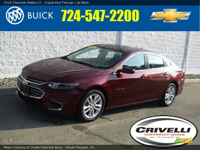 Crystal Red Tintcoat / Jet Black 2016 Chevrolet Malibu LT