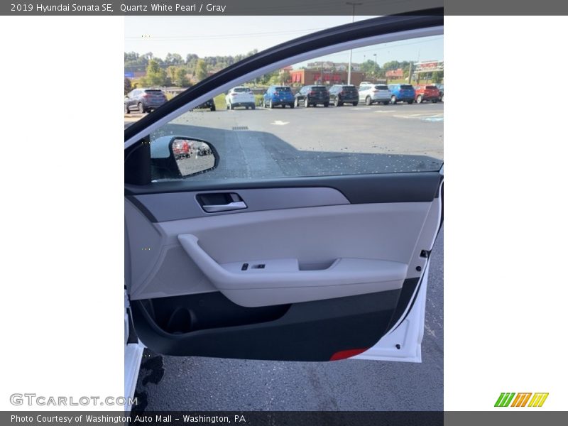 Quartz White Pearl / Gray 2019 Hyundai Sonata SE