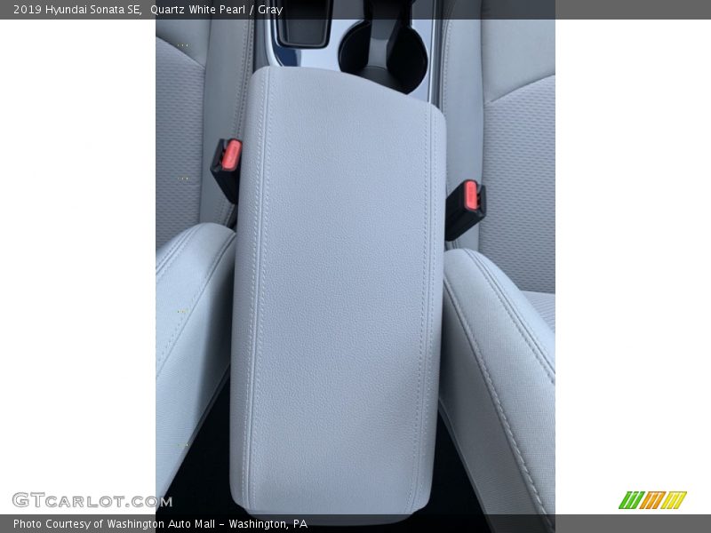 Quartz White Pearl / Gray 2019 Hyundai Sonata SE