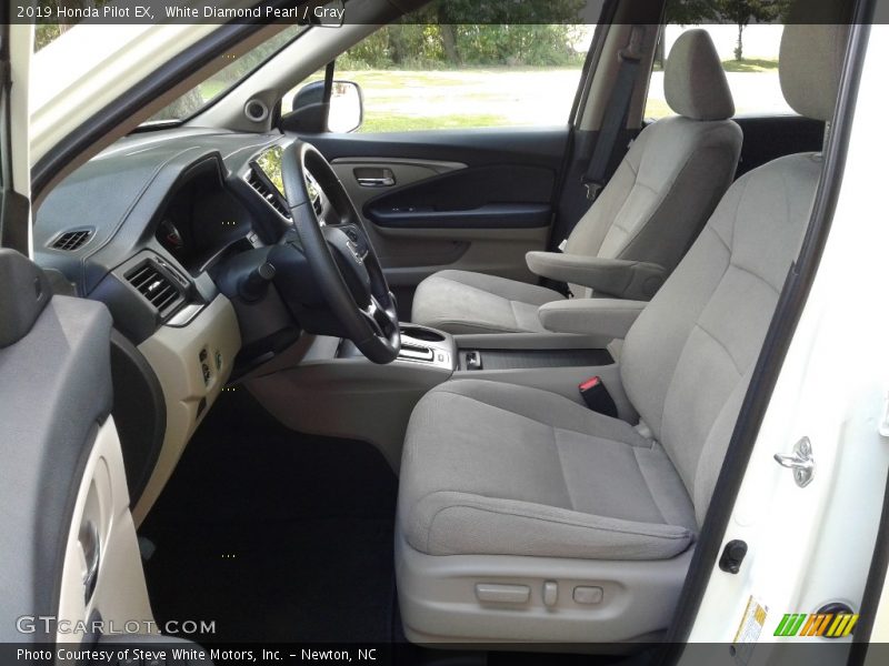 White Diamond Pearl / Gray 2019 Honda Pilot EX