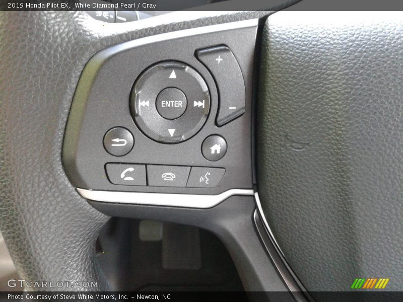 White Diamond Pearl / Gray 2019 Honda Pilot EX