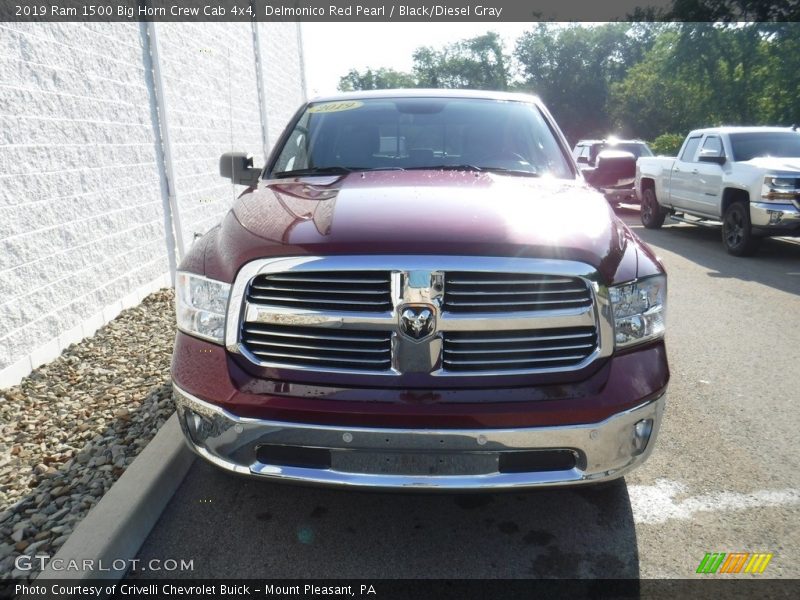 Delmonico Red Pearl / Black/Diesel Gray 2019 Ram 1500 Big Horn Crew Cab 4x4