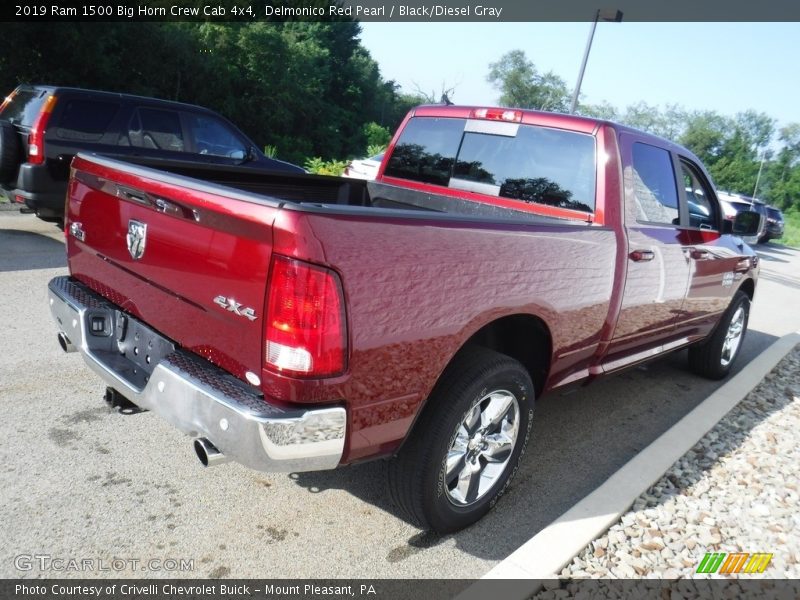 Delmonico Red Pearl / Black/Diesel Gray 2019 Ram 1500 Big Horn Crew Cab 4x4