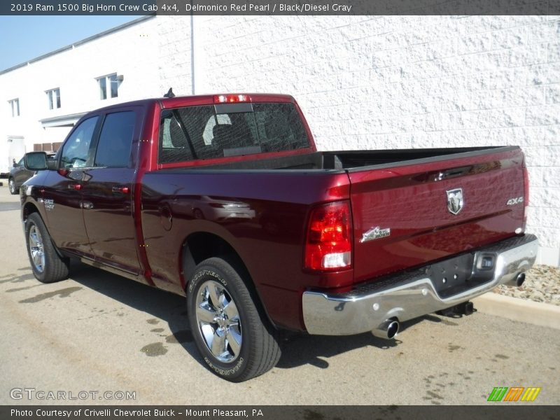 Delmonico Red Pearl / Black/Diesel Gray 2019 Ram 1500 Big Horn Crew Cab 4x4