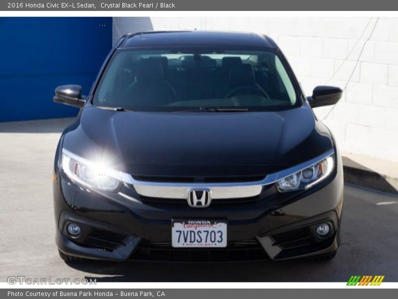 Crystal Black Pearl / Black 2016 Honda Civic EX-L Sedan