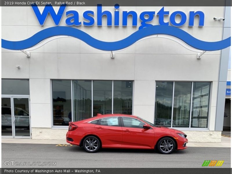 Rallye Red / Black 2019 Honda Civic EX Sedan