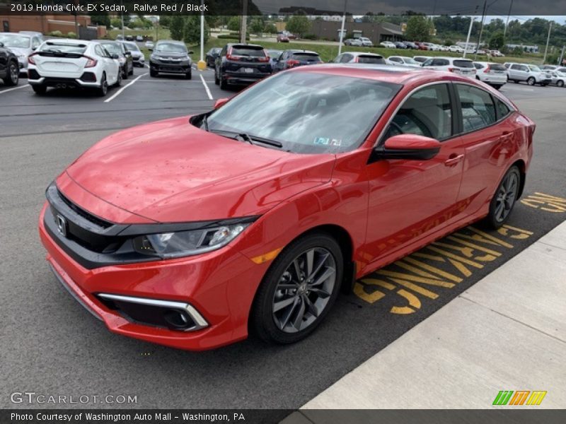Rallye Red / Black 2019 Honda Civic EX Sedan