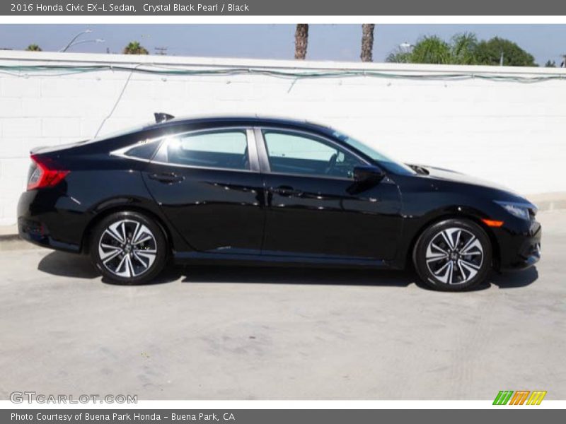 Crystal Black Pearl / Black 2016 Honda Civic EX-L Sedan