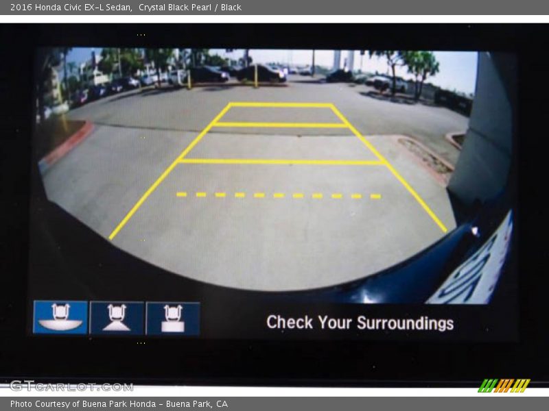 Crystal Black Pearl / Black 2016 Honda Civic EX-L Sedan