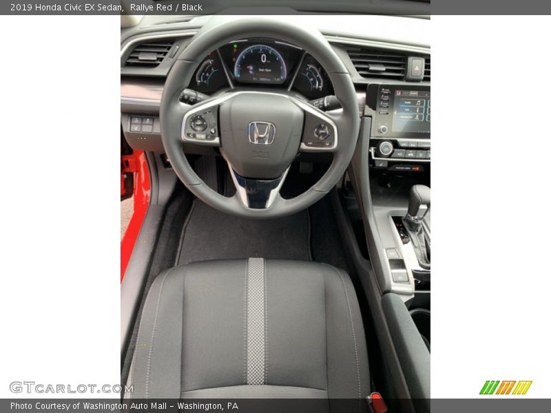 Rallye Red / Black 2019 Honda Civic EX Sedan