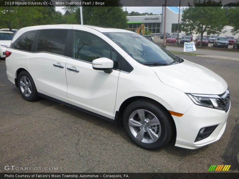 White Diamond Pearl / Beige 2019 Honda Odyssey EX-L