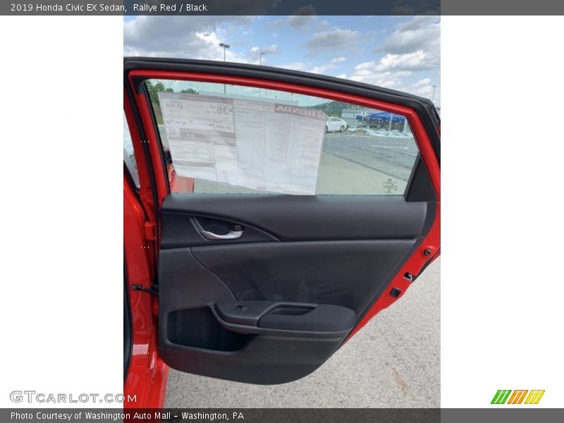 Rallye Red / Black 2019 Honda Civic EX Sedan