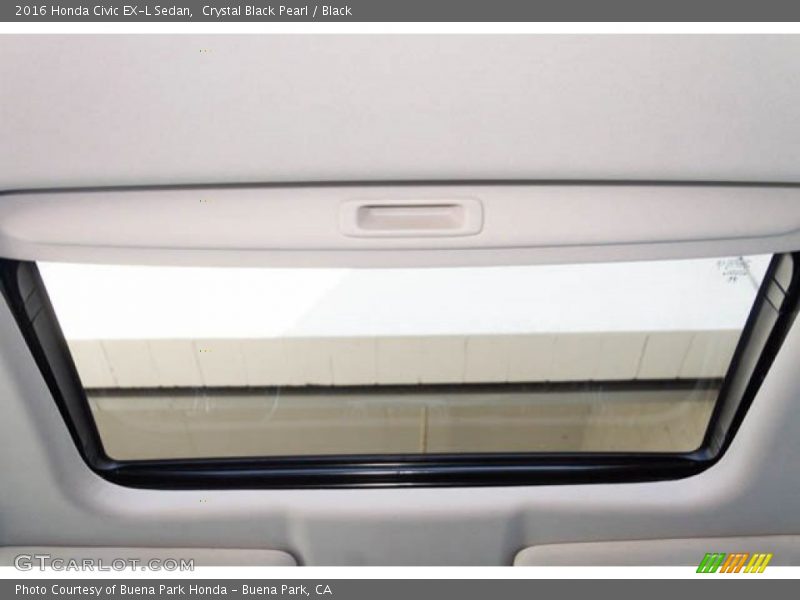 Crystal Black Pearl / Black 2016 Honda Civic EX-L Sedan