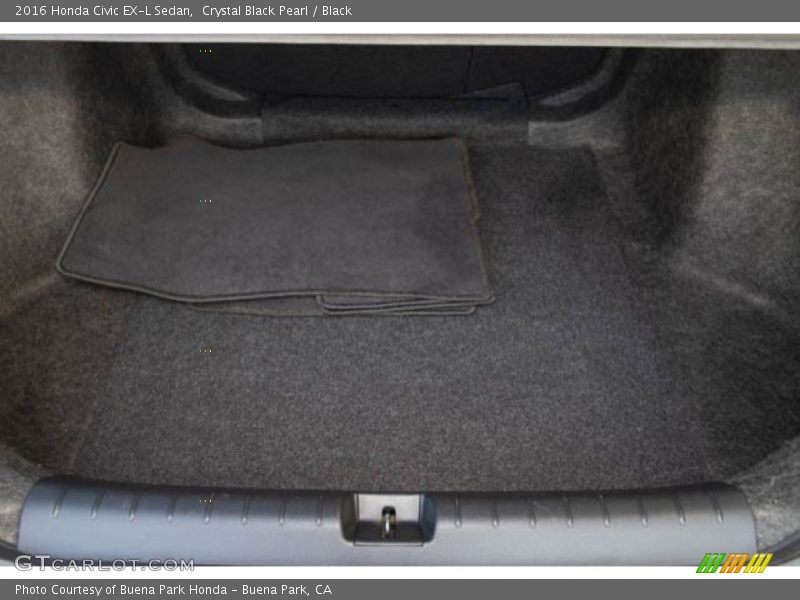 Crystal Black Pearl / Black 2016 Honda Civic EX-L Sedan