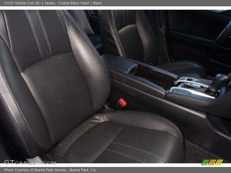 Crystal Black Pearl / Black 2016 Honda Civic EX-L Sedan