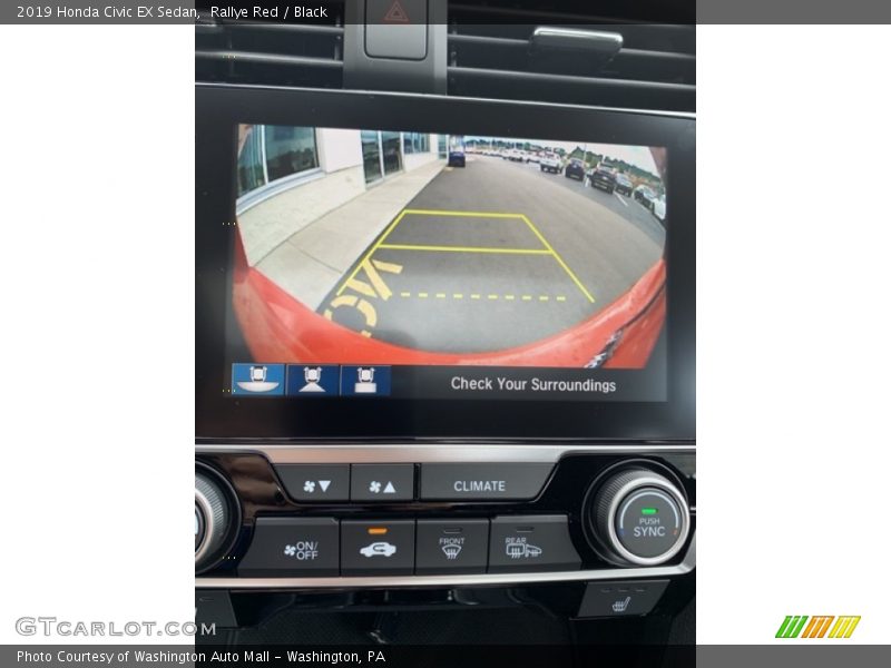 Rallye Red / Black 2019 Honda Civic EX Sedan