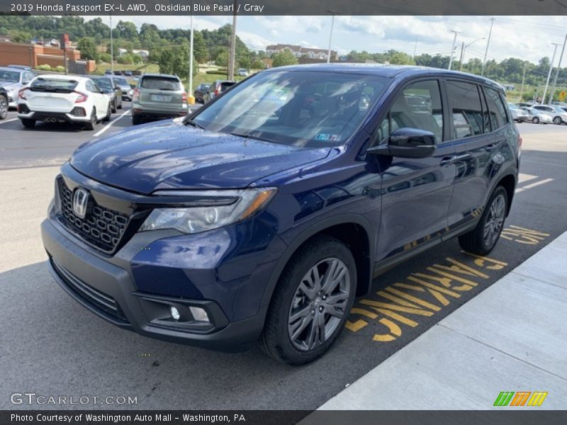 Obsidian Blue Pearl / Gray 2019 Honda Passport EX-L AWD