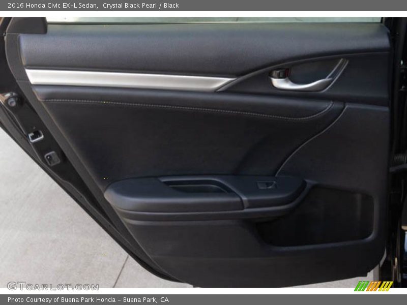 Crystal Black Pearl / Black 2016 Honda Civic EX-L Sedan
