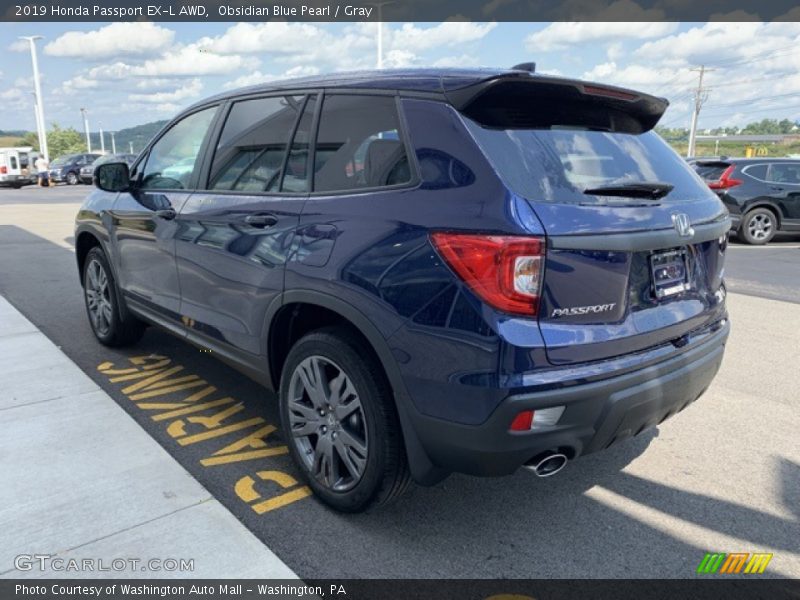 Obsidian Blue Pearl / Gray 2019 Honda Passport EX-L AWD