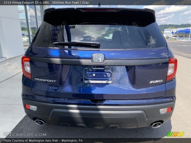 Obsidian Blue Pearl / Gray 2019 Honda Passport EX-L AWD