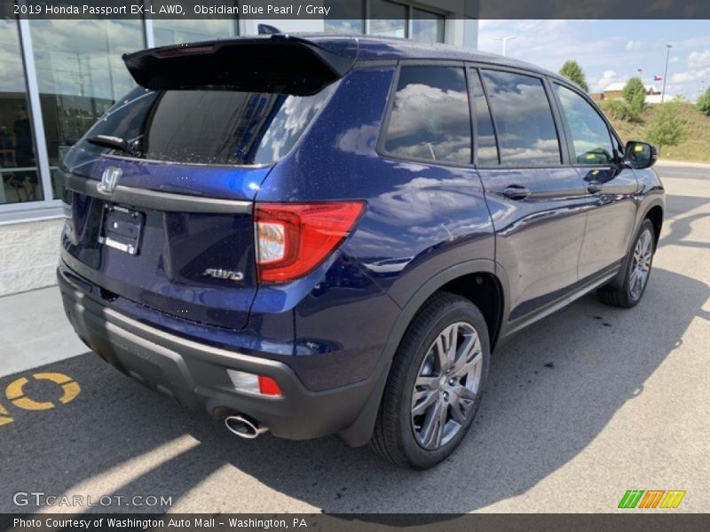Obsidian Blue Pearl / Gray 2019 Honda Passport EX-L AWD